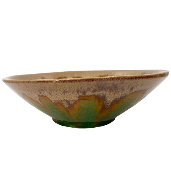 MCM Hand Painted Drip Glaze Decorative Medium Sized Bowl Stoneware Pottery - Picture 2 of 4